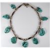 Image 1 : Silver and Turquoise Nugget Necklace  [137282]