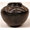Image 1 : Tewa Pueblo Black on Blackware Native American Pottery Jar   [137544]