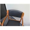 Image 2 : Qty 2 Wooden Office Upholstered Arm Chairs 18"x24"