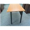 Image 2 : Wooden Table w/ Metal Legs & Back Guard 59"x23"x29"H