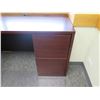 Image 3 : Wooden "L" Shape Desk w/ 2 Under Cabinets 71 & 48""x 36"W