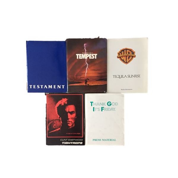 Testament/Tempest/Tequila Sunrise Press Kits and More