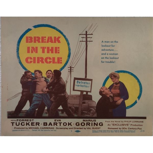 Break in the Circle Lobby Card (1955)