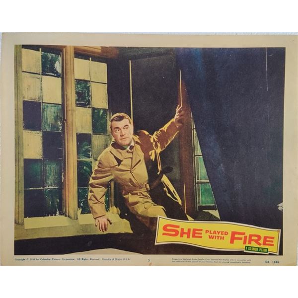 She Played with Fire Lobby Card (1957)