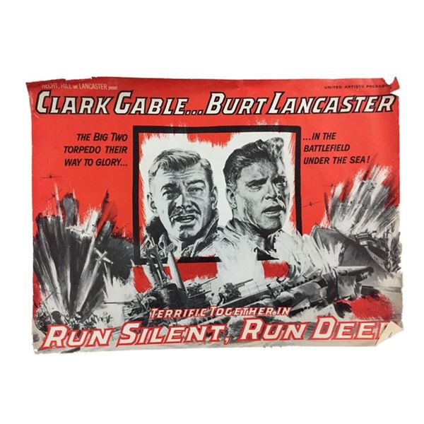 Run Silent Run Deep (1958) Rare Window Card
