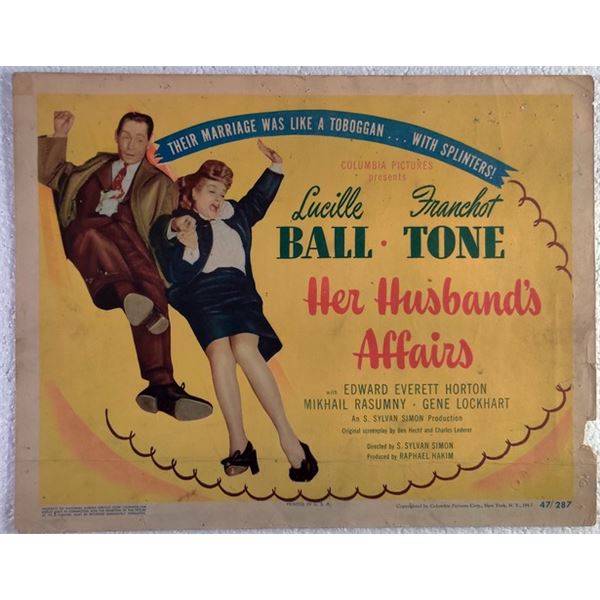 Her Husband's Affairs Lobby Card (1947)