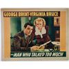 Image 1 : The Man Who Talked Too Much Lobby Card (1940)