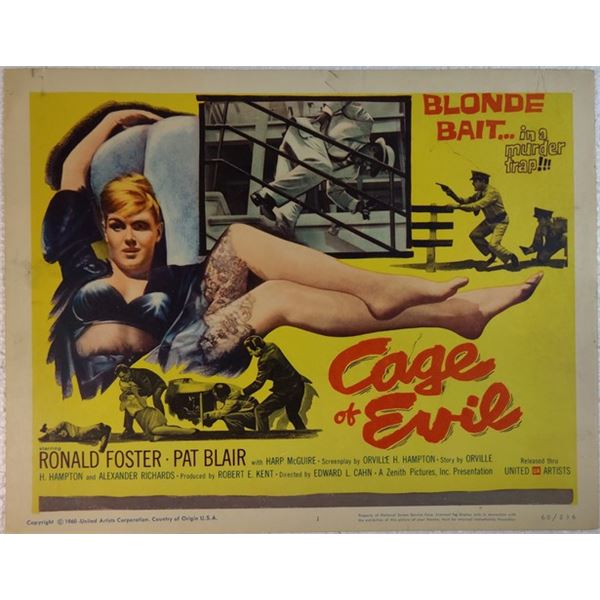 Cage of Evil Lobby Card (1960)