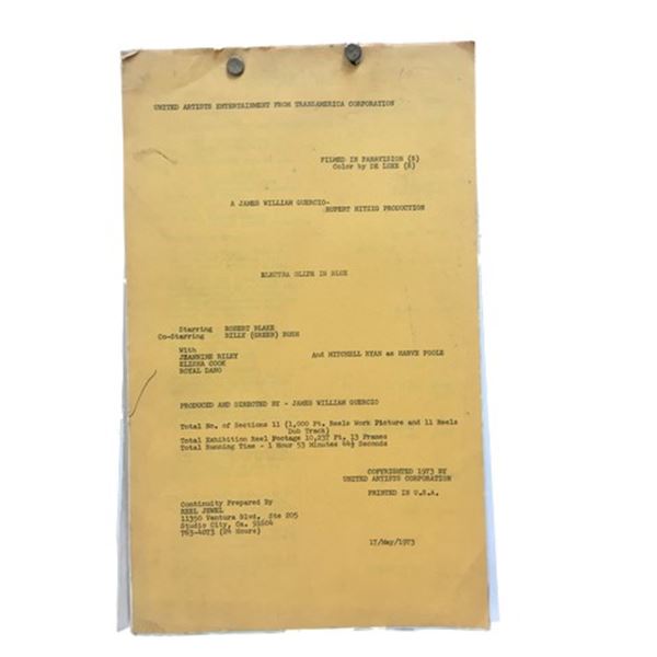Electra Glide Into Blue (1973) Script
