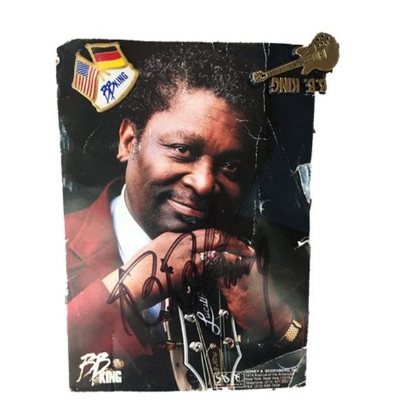 B.B. King Collectors Signed Photo/Pins