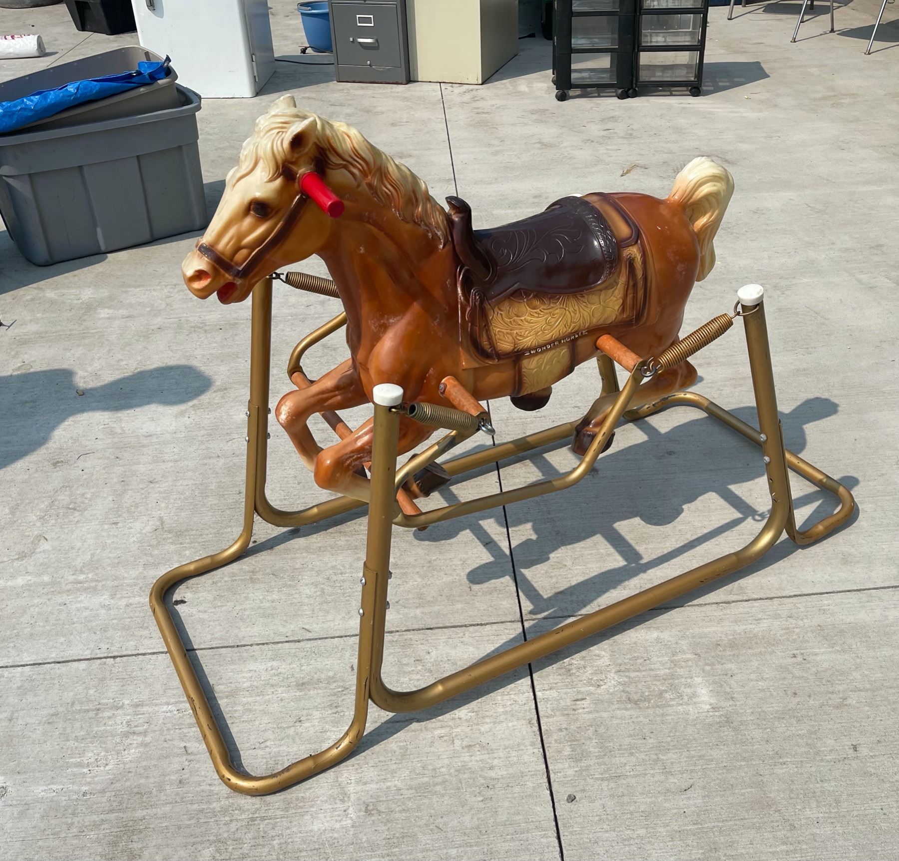 VINTAGE WONDER HORSE ROCKING HORSE WITH SPRINGS - Cornerbids
