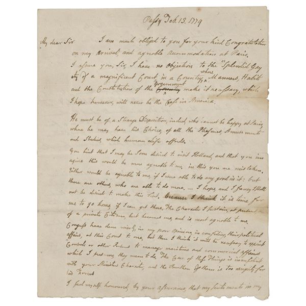 John Adams Autograph Letter Signed