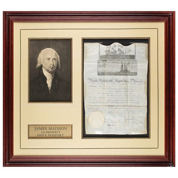 James Madison Document Signed as President