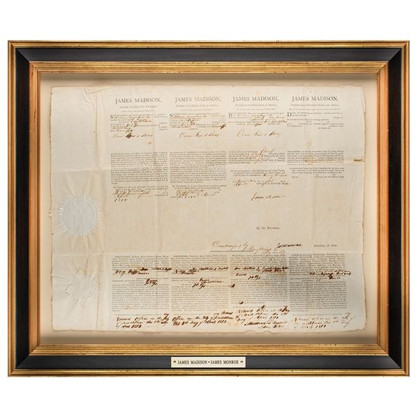 James Madison and James Monroe Document Signed