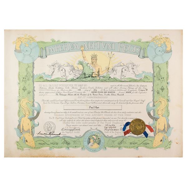 Franklin D. Roosevelt Document Signed