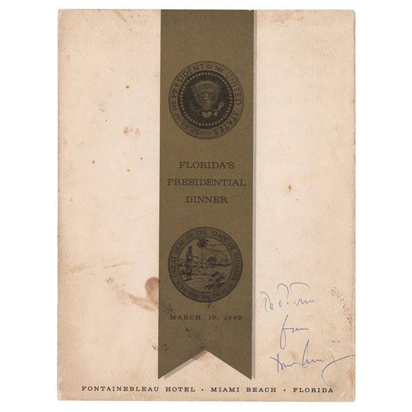 John F. Kennedy Signed Program as President