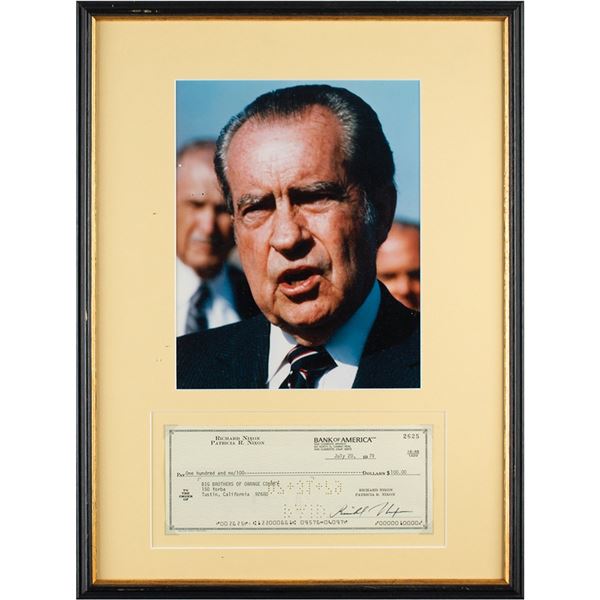 Richard Nixon Signed Check