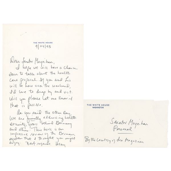 Hillary Clinton Autograph Letter Signed