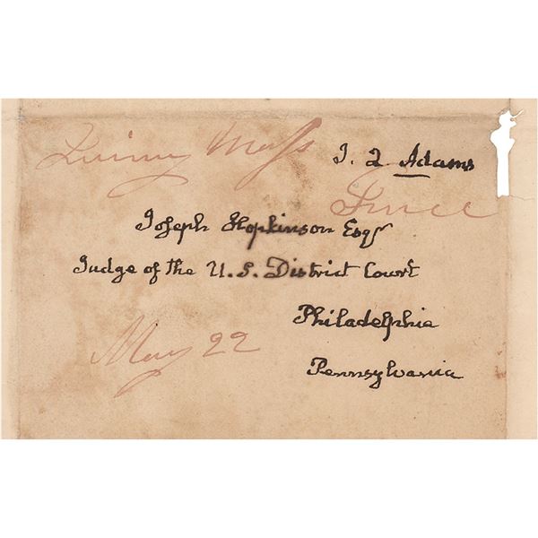 John Quincy Adams Signed Free Frank