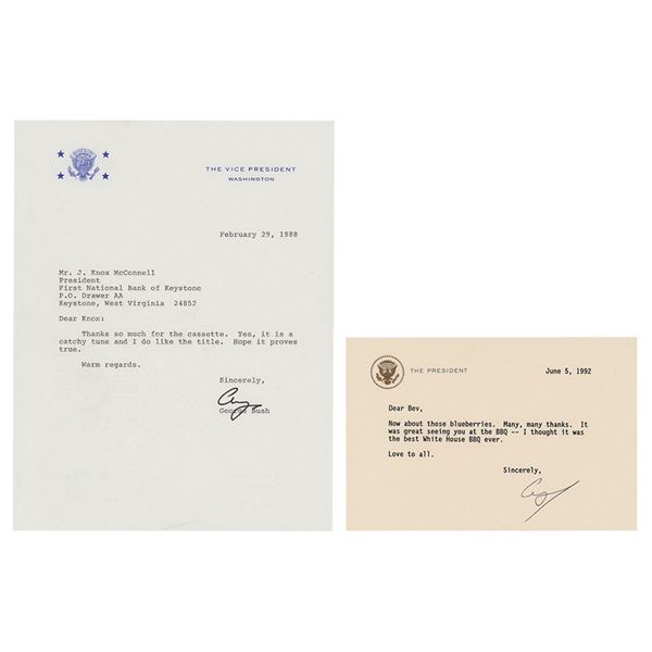 George Bush (2) Typed Letters Signed