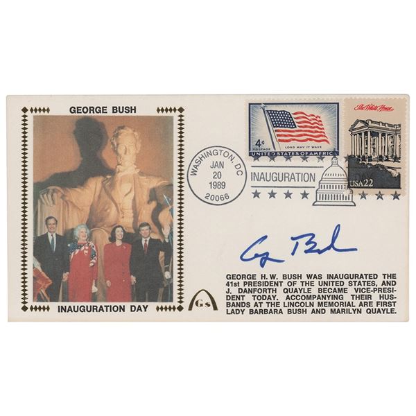 George Bush Signed Inauguration Day Cover