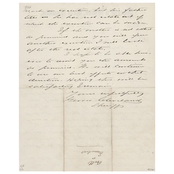 Grover Cleveland Autograph Letter Signed
