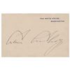 Image 1 : Calvin Coolidge Signed White House Card as President