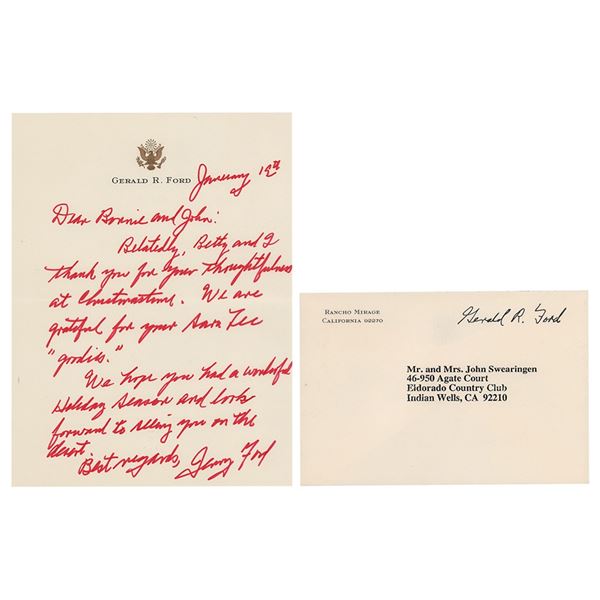 Gerald Ford Autograph Letter Signed