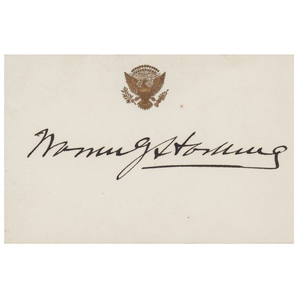Warren G. Harding Signature