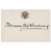 Image 1 : Warren G. Harding Signature