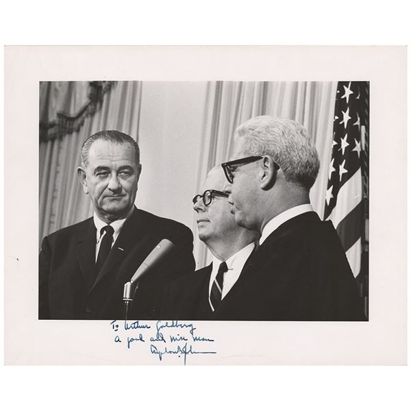 Lyndon B. Johnson Signed Photograph to Arthur Goldberg