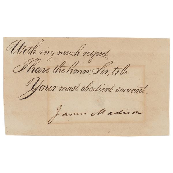 James Madison Signature