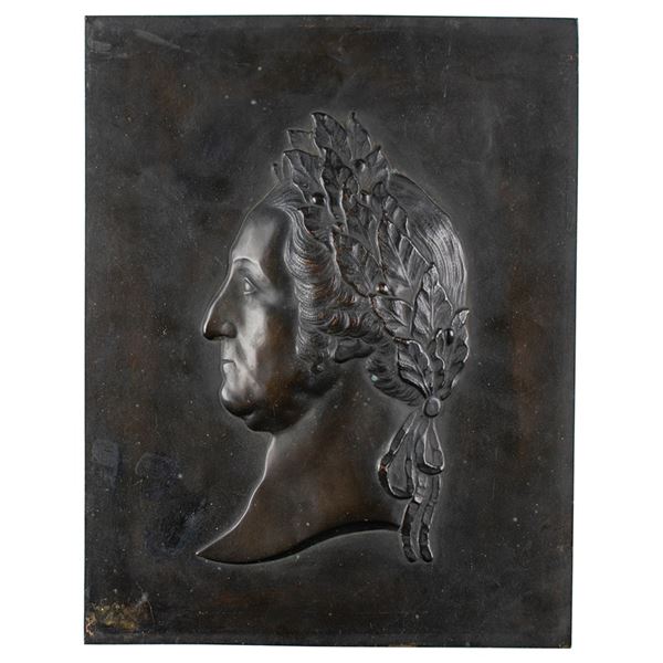George Washington Bronze Relief Plaque