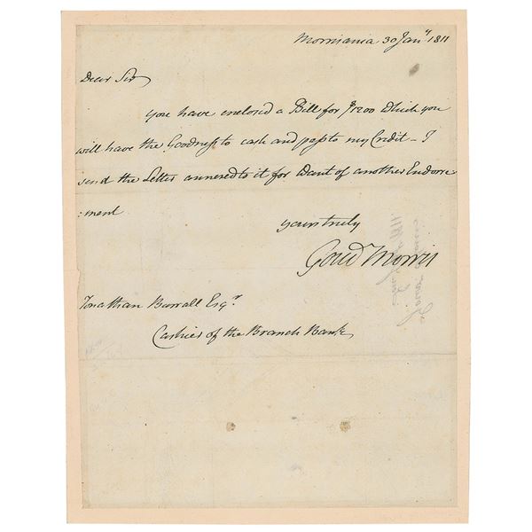 Gouverneur Morris Autograph Letter Signed