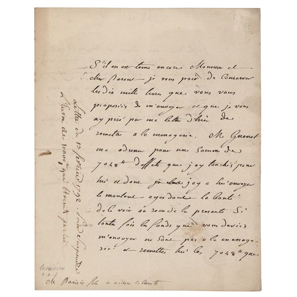 Antoine Lavoisier Autograph Letter Signed