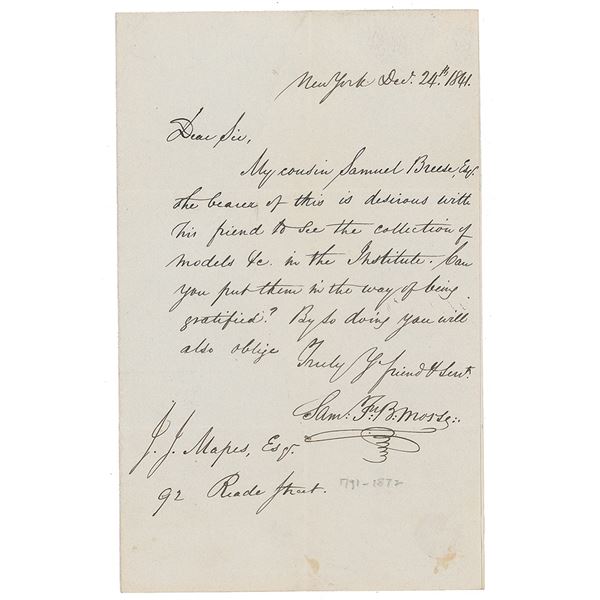 Samuel F. B. Morse Autograph Letter Signed