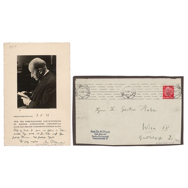 Max Planck Signed Photograph