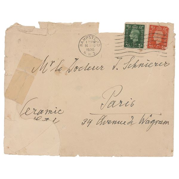 Sigmund Freud Hand-Addressed Envelope