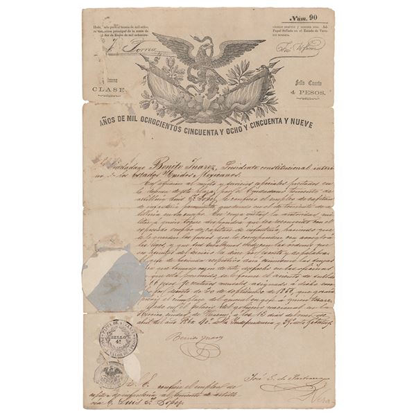 Benito Juarez Document Signed