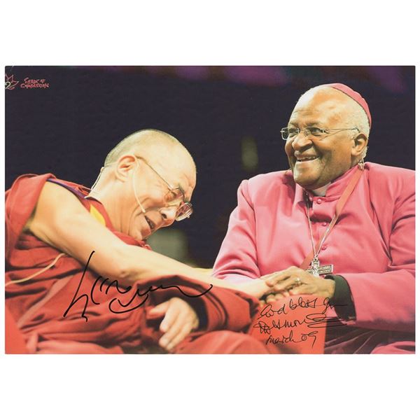 Dalai Lama and Desmond Tutu Signed Photograph