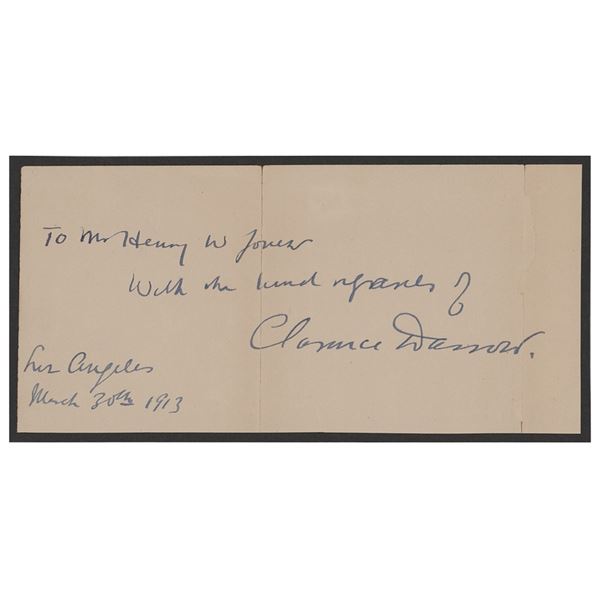 Clarence Darrow Signature