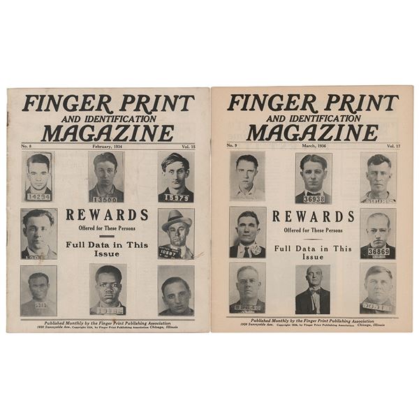 John Dillinger and Alvin Karpis: (2) Issues of Finger Print and Identification Magazine