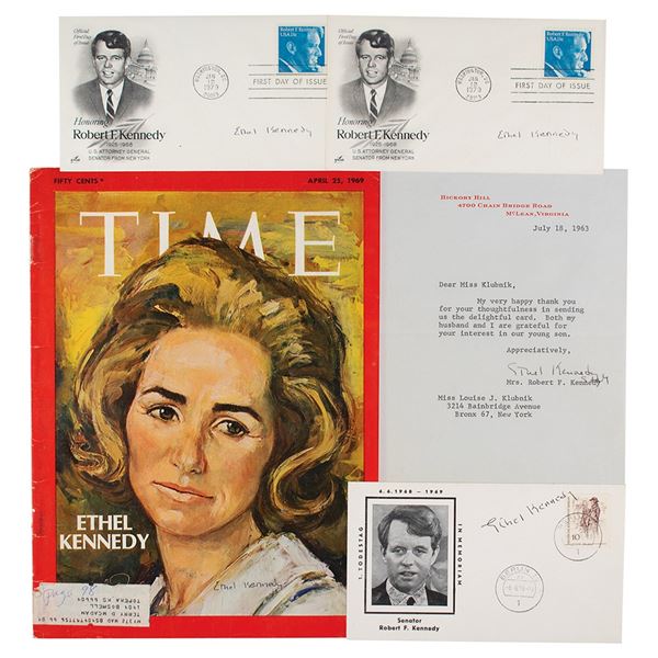 Ethel Kennedy (5) Signed Items