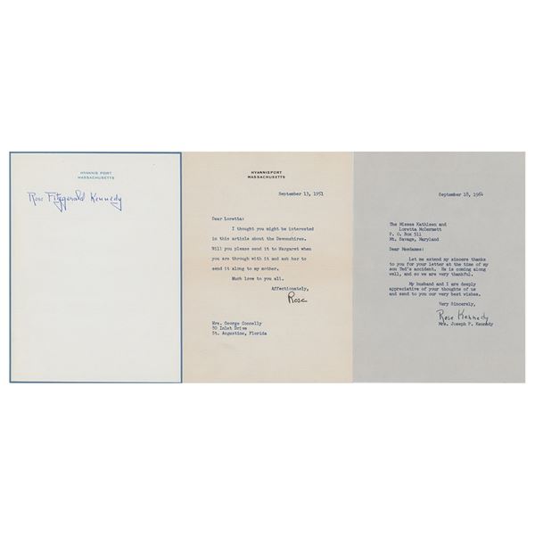 Rose Kennedy (3) Signed Items