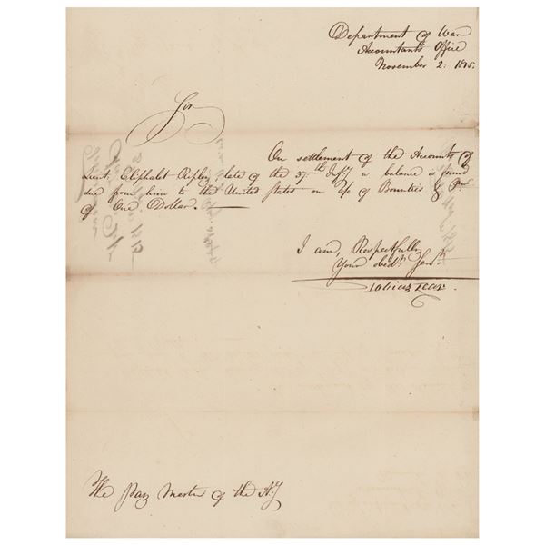 Tobias Lear Letter Signed