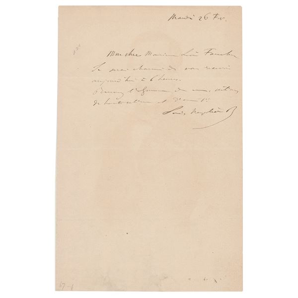 Napoleon III Autograph Letter Signed
