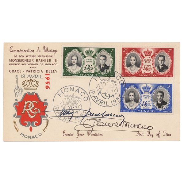 Princess Grace and Prince Rainier Signed First Day Cover
