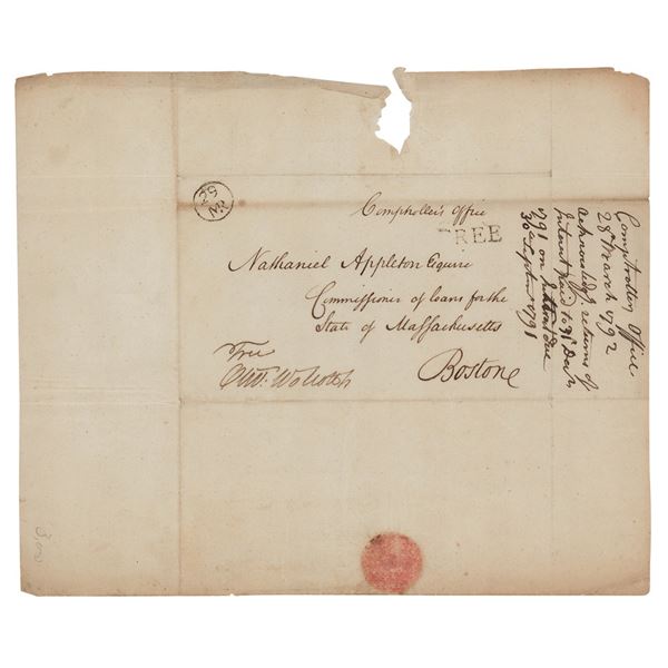 Oliver Wolcott, Jr. Signed Free Frank