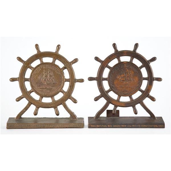 USS Constitution 1927 Restoration Bookends