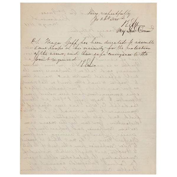Robert E. Lee Letter Signed